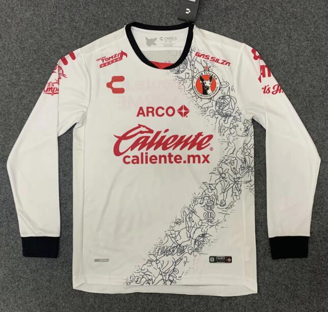 Club Tijuana Long Sleeve White Soccer Jersey Shirt 2020/21